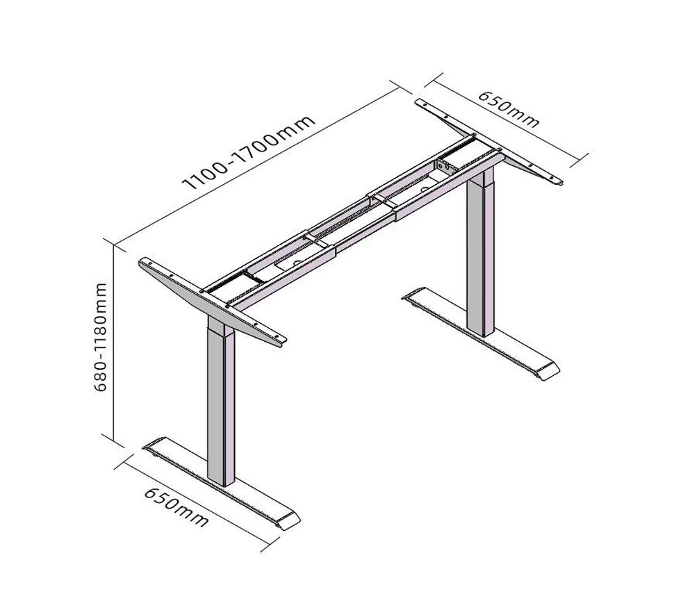 Single-Seat Lift Table Frame